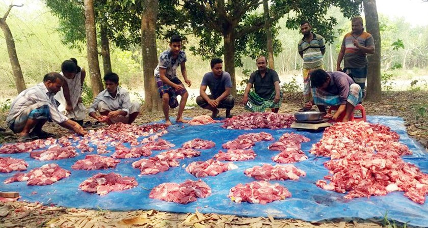 সখীপুরে পাড়ায় পাড়ায় মাংস সমিতি: গরিবের ঈদ আনন্দ!