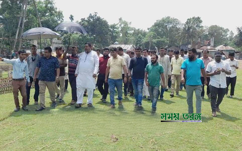 টাঙ্গাইলে শেখ রাসেল মিনি স্টেডিয়াম নির্মাণ কাজের উদ্বোধন