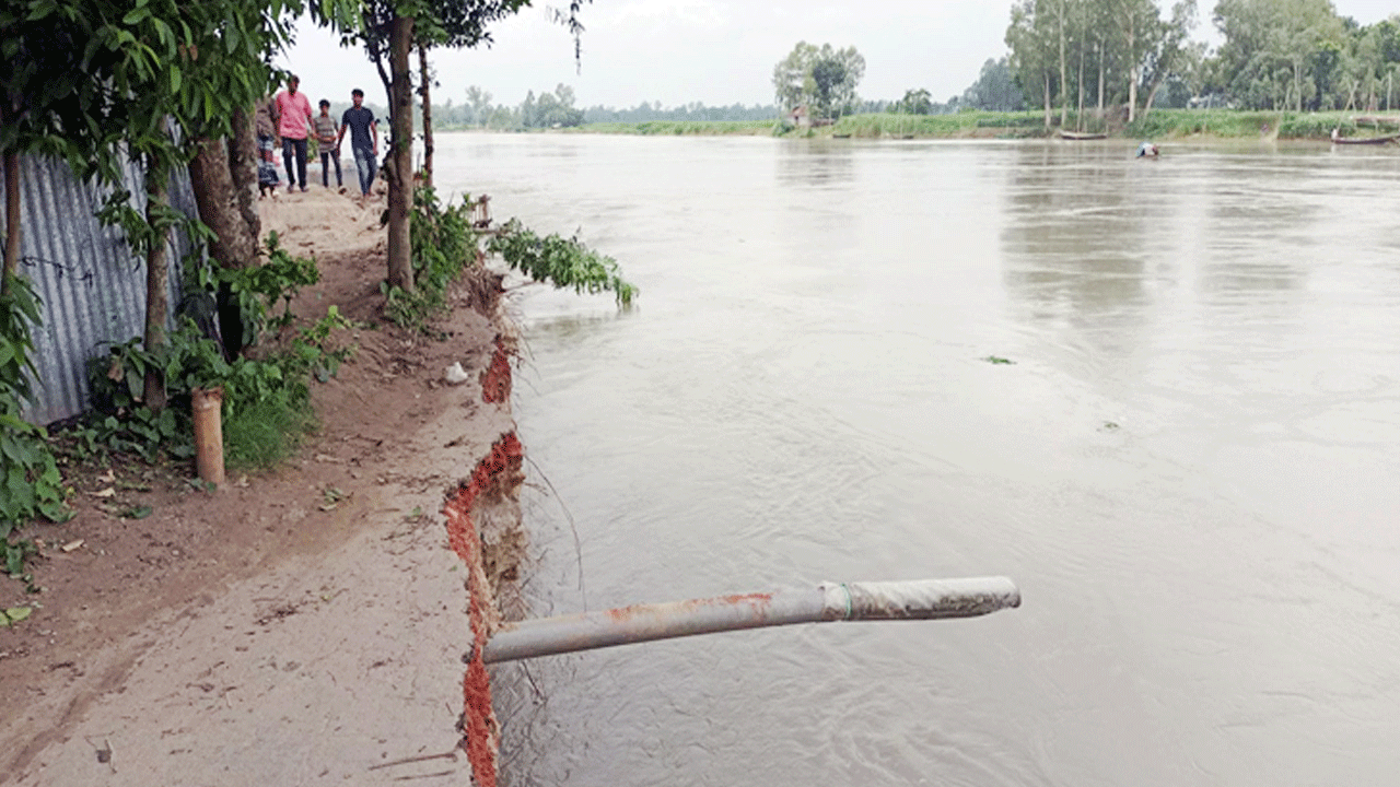 মির্জাপুরে ঝিনাই নদীর ভাঙন অব্যাহত: